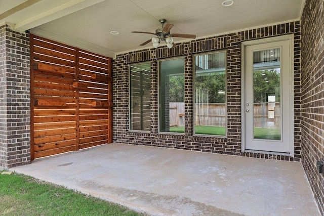 125 Bauer Loop, Liberty Hill, TX 78642 - view of patio with ceiling fan