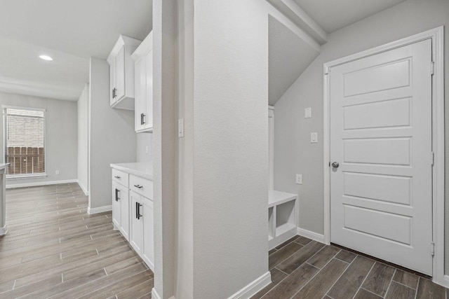 125 Bauer Loop, Liberty Hill, TX 78642 - mudroom with wood finished floors and recessed lighting