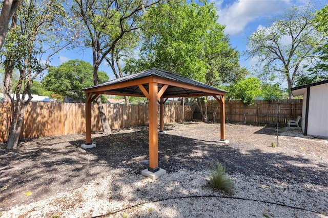 776 Butcher St, New Braunfels, TX 78130 - fenced backyard with a gazebo and a carport