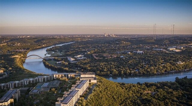 6507 Bridge Point Pkwy Lot 7, Austin, TX 78730 - aerial view at dusk of a water view and a notable bridge