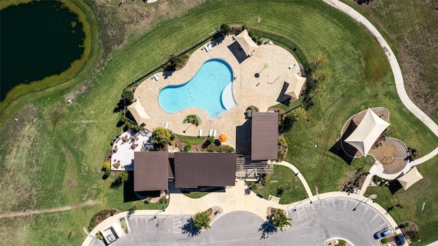 8212 Daisy Cutter Xing, Georgetown, TX 78626 - aerial view of property's location with a pool area