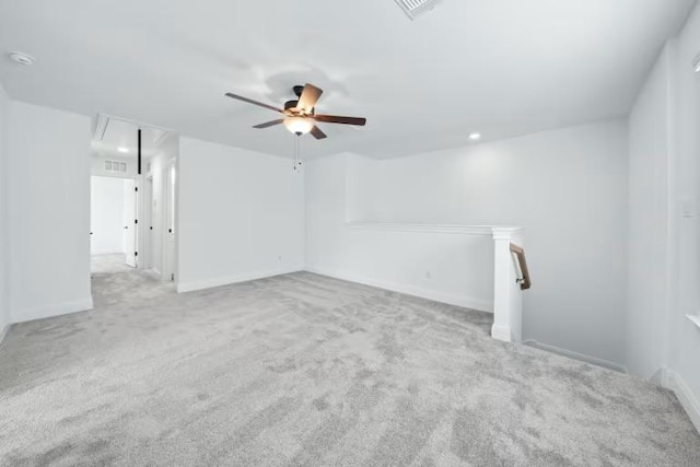16921 Santiaguillo Trce, Manor, TX 78653 - carpeted spare room with attic access, ceiling fan, baseboards, and a smoke detector