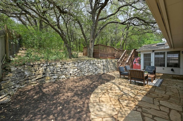 12214 Scribe Dr, Austin, TX 78759 - view of patio / terrace with stairs