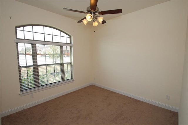 2204 Cabrillo Path, Leander, TX 78641 - unfurnished room with light carpet, a ceiling fan, and baseboards
