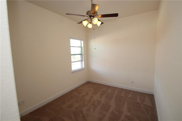 2204 Cabrillo Path, Leander, TX 78641 - empty room featuring carpet floors, baseboards, and a ceiling fan