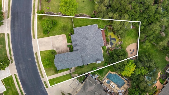 4013 Harvey Penick Dr, Round Rock, TX 78664 - aerial overview of property's location featuring property boundaries highlighted