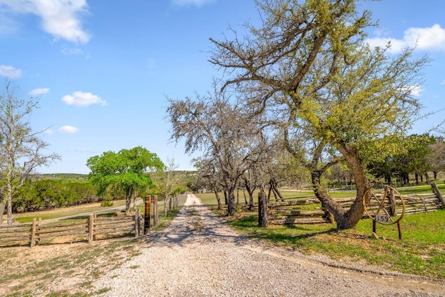 159 Baldwin Rd, Ingram, TX 78025 - view of dirt / gravel road featuring a view of rural / pastoral area