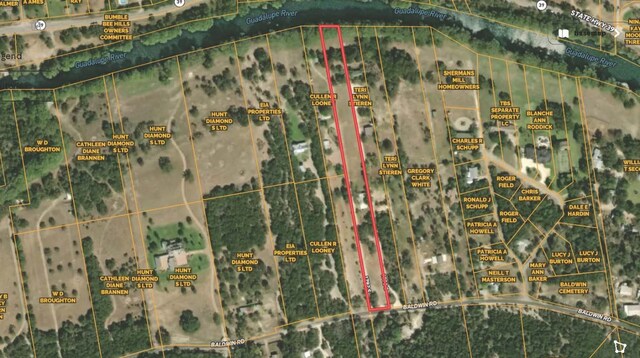 159 Baldwin Rd, Ingram, TX 78025 - aerial map of property and surrounding area