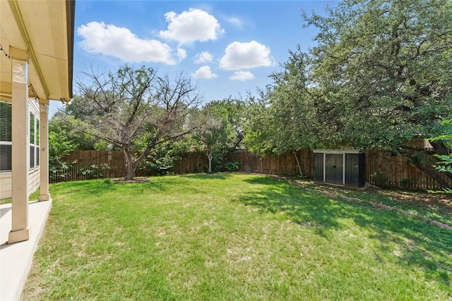 6739 Indian Lndg, San Antonio, TX 78253 - fenced backyard featuring a shed