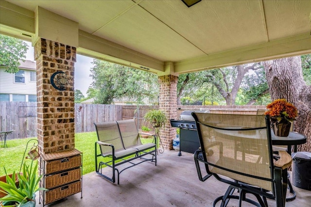 15115 Staked Plains Loop, Austin, TX 78717 - fenced backyard featuring a patio and grilling area