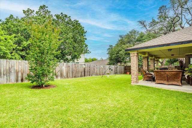 15115 Staked Plains Loop, Austin, TX 78717 - view of yard featuring an outdoor hangout area and a patio area
