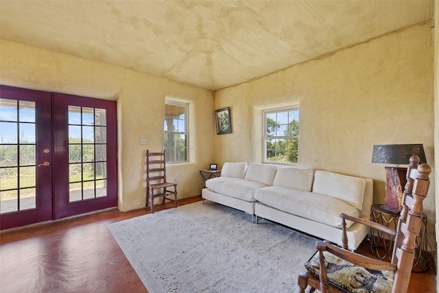 309 Cactus Trl, Johnson City, TX 78070 - living area featuring french doors and healthy amount of natural light