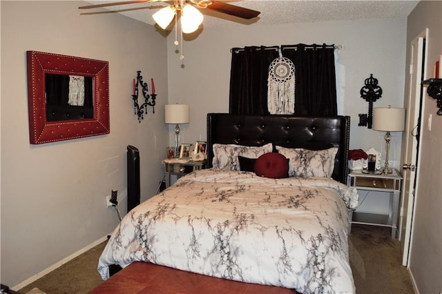 1320 Southport Dr, Austin, TX 78704 - bedroom with carpet floors, baseboards, and a ceiling fan