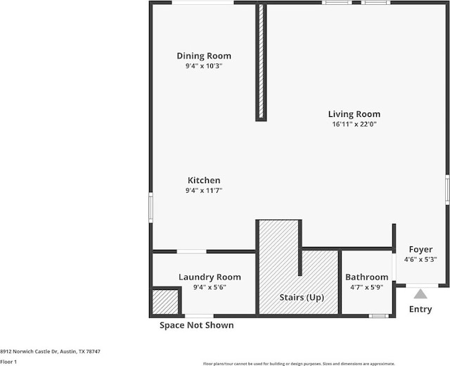 8912 Norwich Castle, Austin, TX 78747 - view of property floor plan