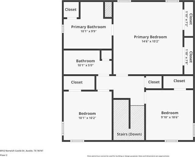 8912 Norwich Castle, Austin, TX 78747 - room layout