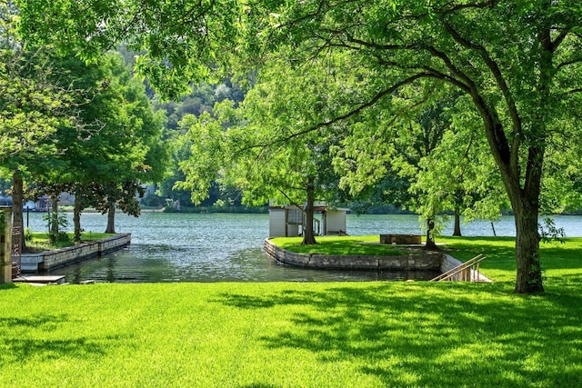 2603 Pearce Rd, Austin, TX 78730 - view of property's community featuring a water view and a lawn