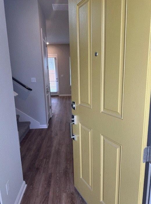 1020 Vista View Dr Unit 2001, Georgetown, TX 78626 - hall with wood finished floors and baseboards