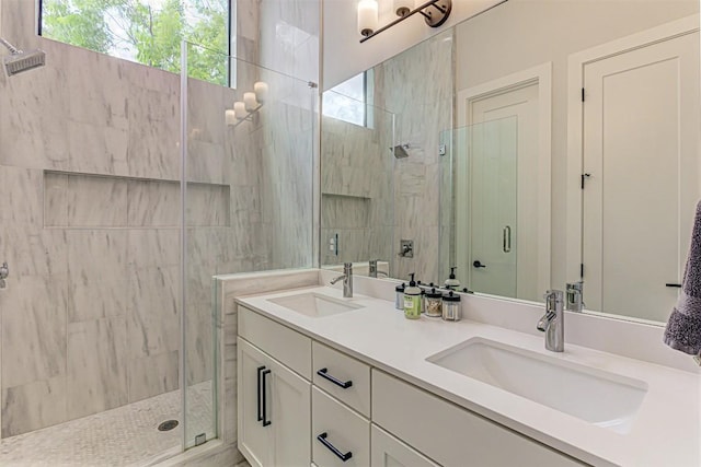 600 Blackson Ave Unit 2, Austin, TX 78752 - full bath with a shower stall, plenty of natural light, and double vanity