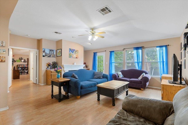4125 Licorice Ln, Austin, TX 78728 - living area with a ceiling fan and light wood-style flooring
