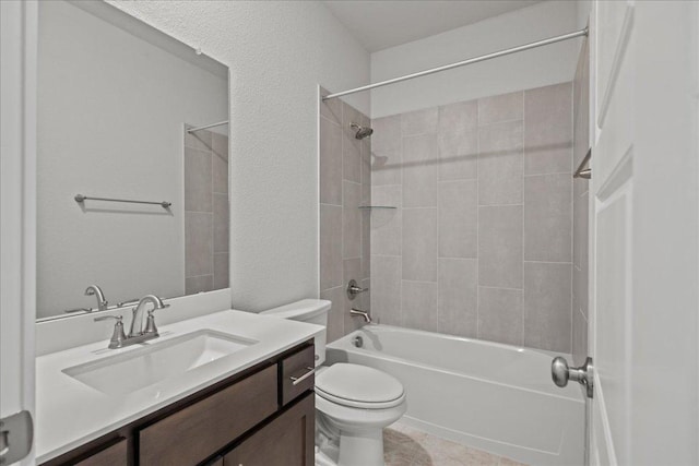 240 Camino Verde Dr, San Marcos, TX 78666 - full bath featuring shower / bath combination with curtain, toilet, and vanity