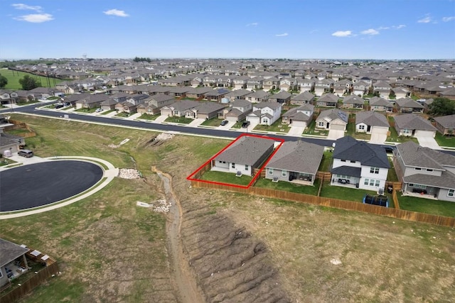 110 Saide St, Georgetown, TX 78626 - aerial view of property and surrounding area with property boundaries highlighted and nearby suburban area