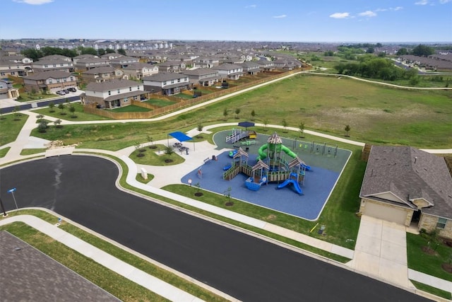 110 Saide St, Georgetown, TX 78626 - aerial perspective of suburban area with a community park