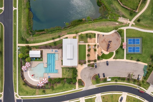 110 Saide St, Georgetown, TX 78626 - aerial view of property and surrounding area with a pool