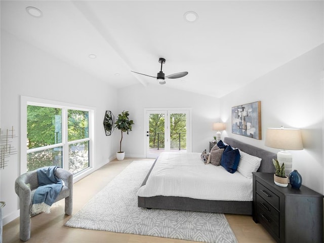 2004 N Cuernavaca Dr, Austin, TX 78733 - bedroom with vaulted ceiling and a ceiling fan