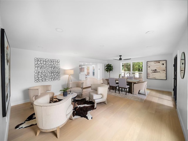 2004 N Cuernavaca Dr, Austin, TX 78733 - living room featuring wood finished floors and ceiling fan