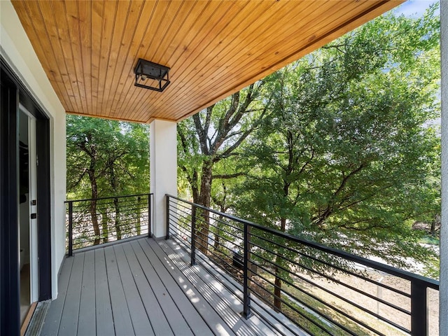2004 N Cuernavaca Dr, Austin, TX 78733 - wooden terrace with view of wooded area