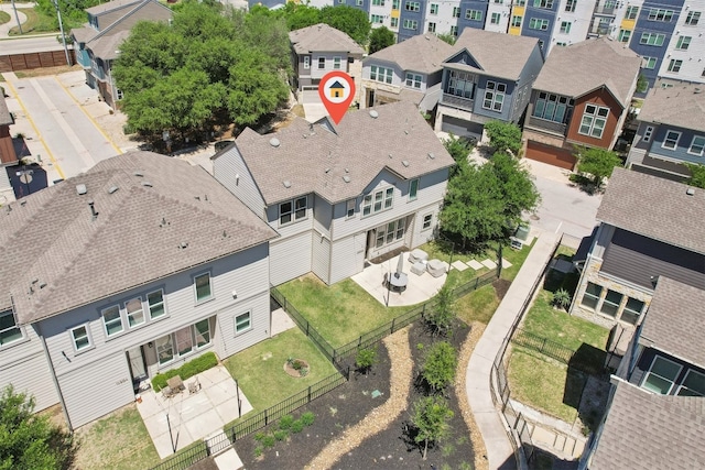 aerial perspective of suburban area