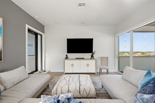 2551 Waymaker Way, Austin, TX 78746 - living room featuring wood finished floors and baseboards