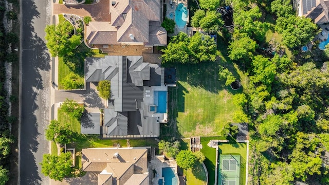 2551 Waymaker Way, Austin, TX 78746 - drone / aerial view of a pool