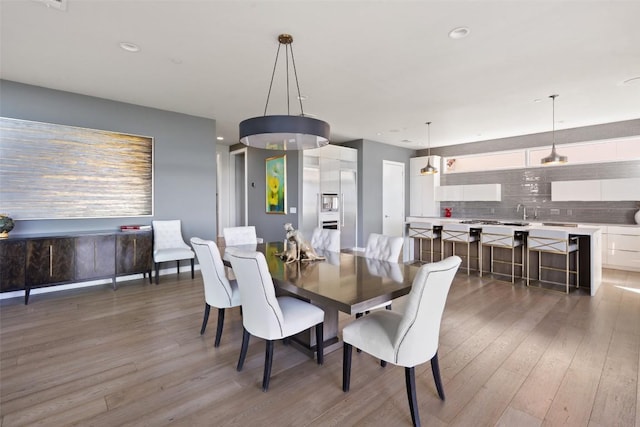2551 Waymaker Way, Austin, TX 78746 - dining space with light wood-style floors