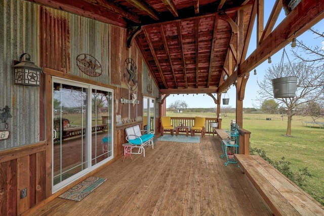 1110 County Road 487, Taylor, TX 76574 - deck featuring a yard
