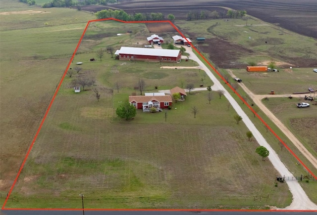 1110 County Road 487, Taylor, TX 76574 - overview of rural landscape with property boundaries highlighted and agricultural land