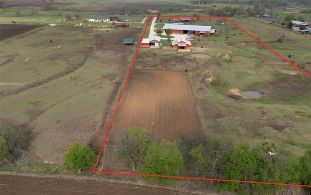 1110 County Road 487, Taylor, TX 76574 - aerial view of sparsely populated area with property parcel outlined