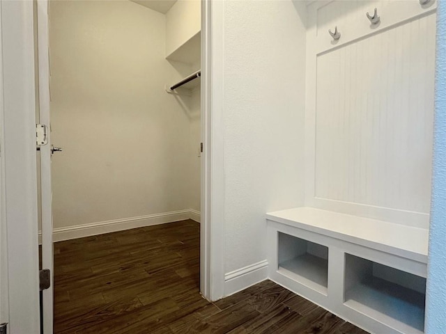1902 Aves Cv, Pflugerville, TX 78660 - mudroom featuring dark wood finished floors and baseboards
