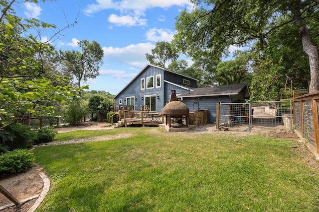 4107 Jefferson St, Austin, TX 78731 - back of house featuring a deck and board and batten siding