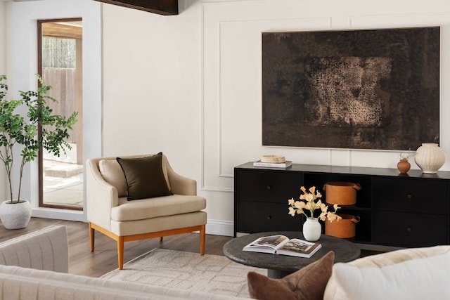 2403 Little John Ln, Austin, TX 78704 - living area featuring wood finished floors and baseboards