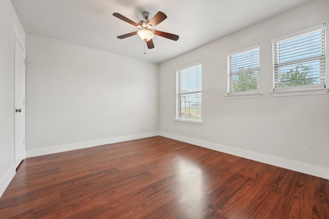 100 Blanco Woods Blvd, Elgin, TX 78621 - unfurnished room featuring baseboards, ceiling fan, and wood finished floors