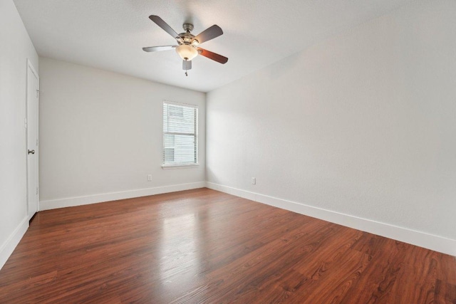 100 Blanco Woods Blvd, Elgin, TX 78621 - unfurnished room featuring ceiling fan, baseboards, and wood finished floors