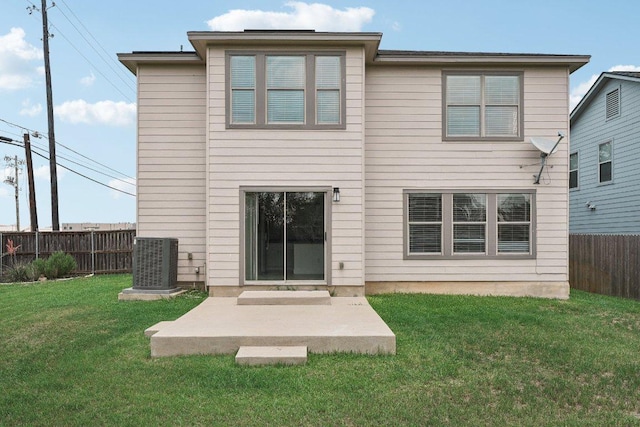 100 Blanco Woods Blvd, Elgin, TX 78621 - rear view of house with cooling unit and a patio area