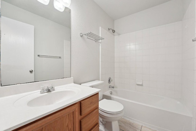 100 Blanco Woods Blvd, Elgin, TX 78621 - full bath with toilet, vanity, shower / tub combination, and tile patterned floors