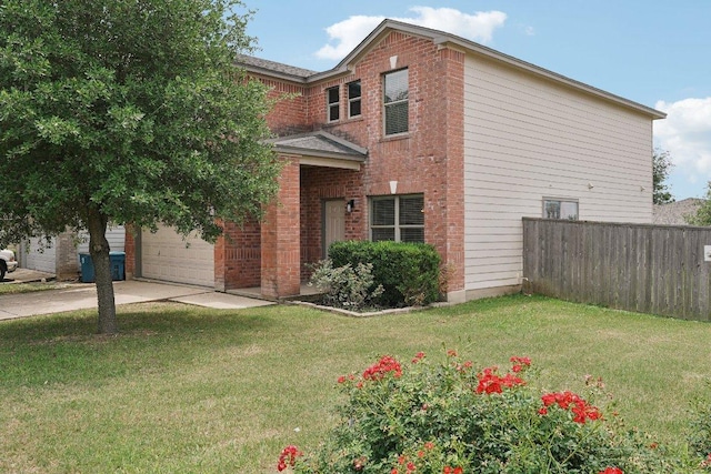 100 Blanco Woods Blvd, Elgin, TX 78621 - traditional-style home featuring brick siding, concrete driveway, and a garage