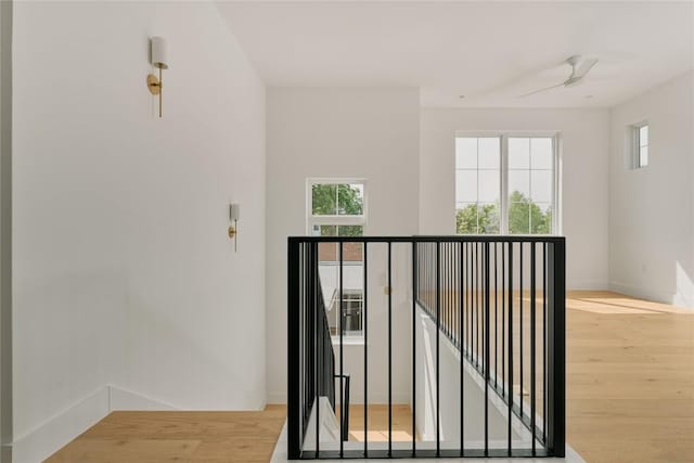 113 Nelray Blvd Unit 1, Austin, TX 78751 - stairs with wood finished floors and a ceiling fan