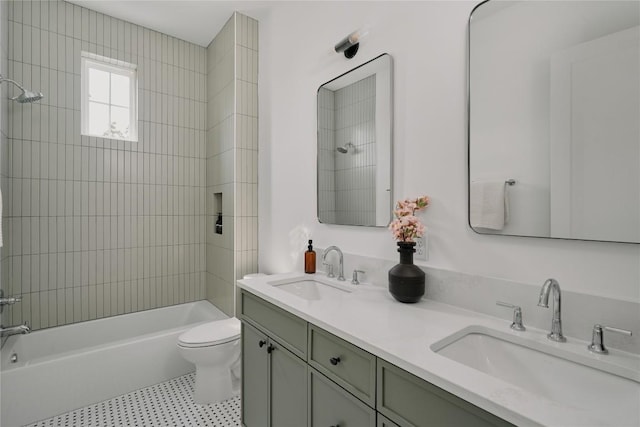 113 Nelray Blvd Unit 1, Austin, TX 78751 - full bathroom with toilet, shower / tub combination, and double vanity