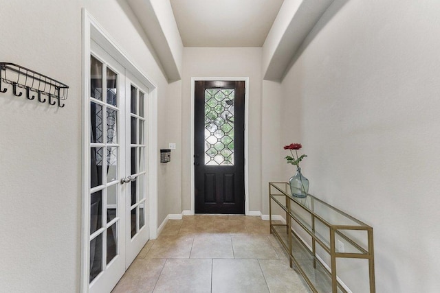 190 Stone View Trl, Austin, TX 78737 - tiled entryway with french doors and baseboards