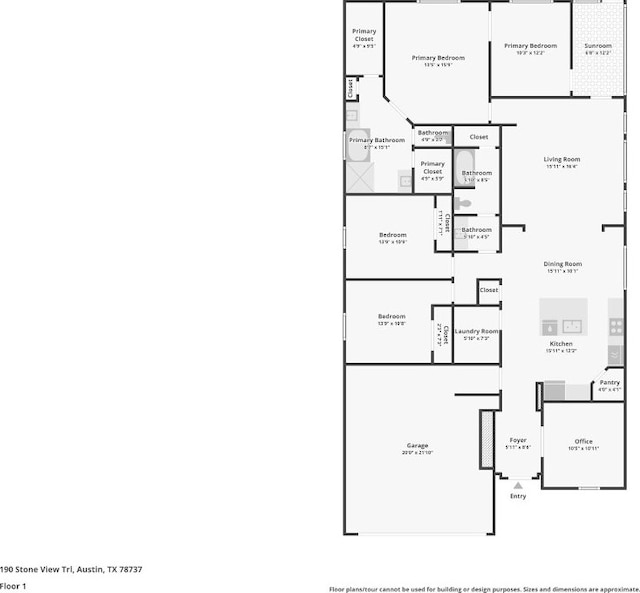 190 Stone View Trl, Austin, TX 78737 - view of room layout