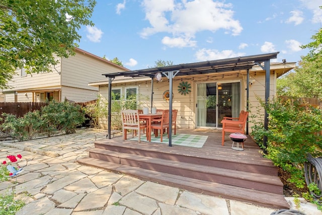 101 Texas Ash Cv, Manchaca, TX 78652 - rear view of house with outdoor dining space, a patio area, a deck, and a pergola